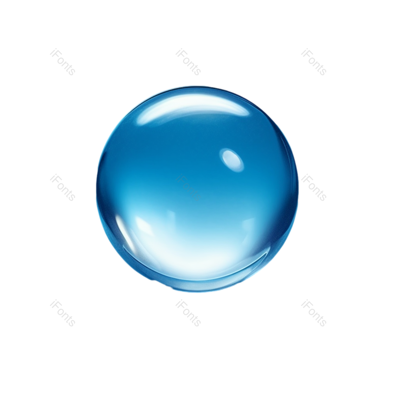 元素图片,蓝色元素,透明PNG,玻璃免抠素材